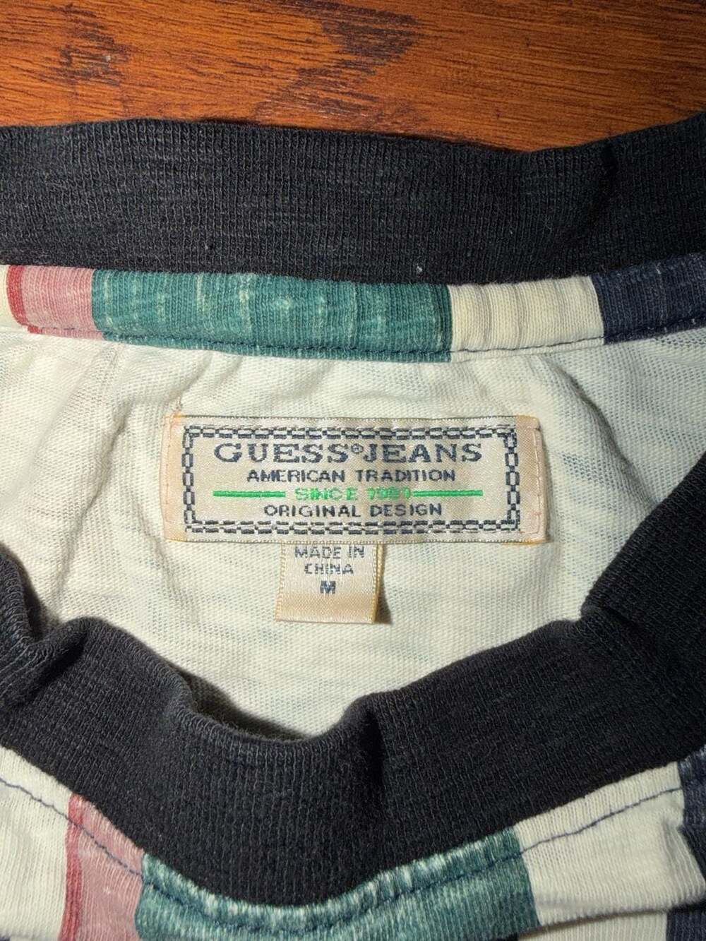 Guess Jeans U.S.A. Vintage Striped T-Shirt - Picture 6 of 6